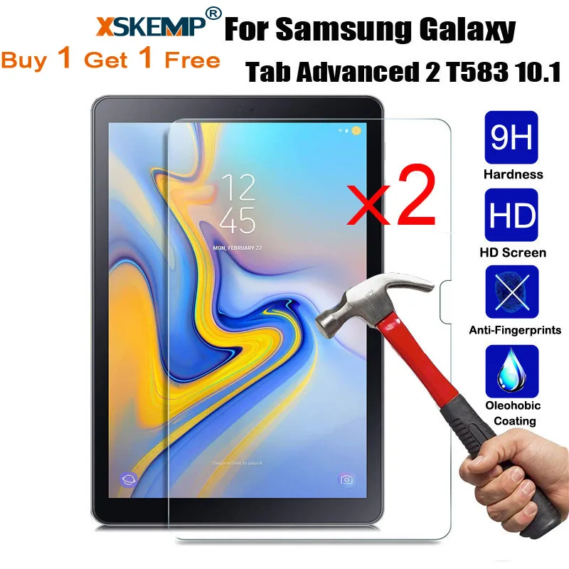 XSKEMP 2 шт lcd Закаленное стекло протектор экрана для Samsung Galaxy Tab Advanced 2 T583 2.5D защитный чехол против царапин
