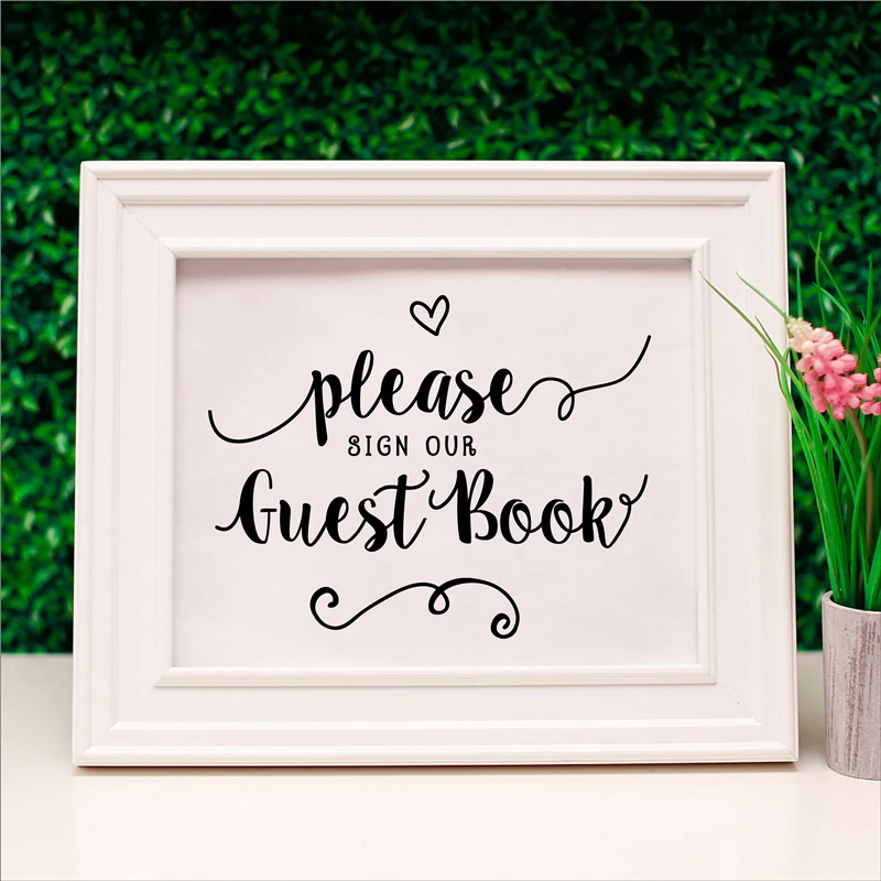 Guest Book Wedding Sign sticker