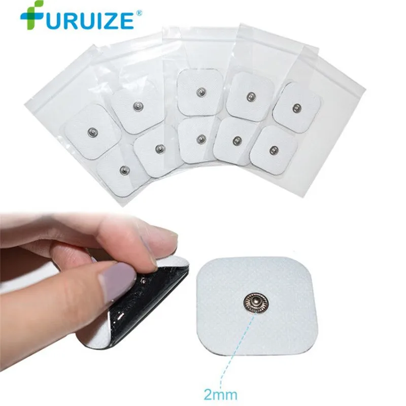

10pair/20pcs Furuize Electrode Pads Nerve Stimulator Tens Electrodes Tens Digital Therapy Machine Massager 4*4cm Gel Pads