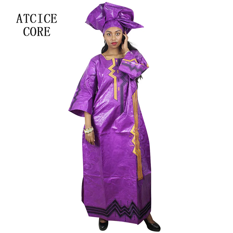 Африканские платья для женщин Базен riche вышивка дизайн длинное платье LA704