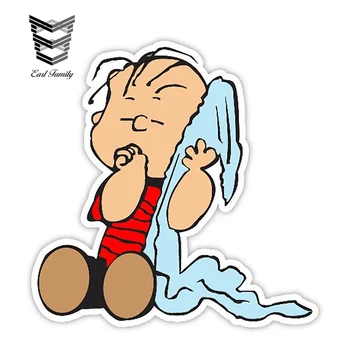 

EARLFAMILY 13cm X 13cm Car Styling Linus Peanuts Decal Funny Car Stickers Vinyl Graphic for Car Window Door Bumper Laptop Decor