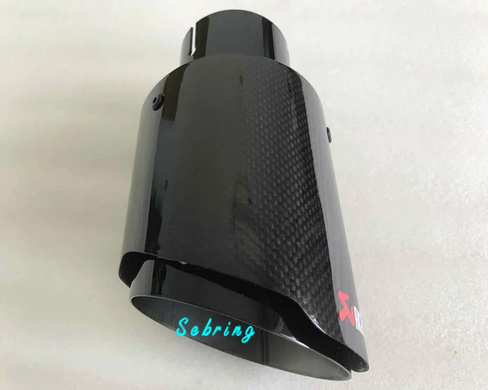 Глянцевая черная труба углеволоконные akrapovic из нержавеющей стали универсальный глушитель трубы для-X5 мазда323