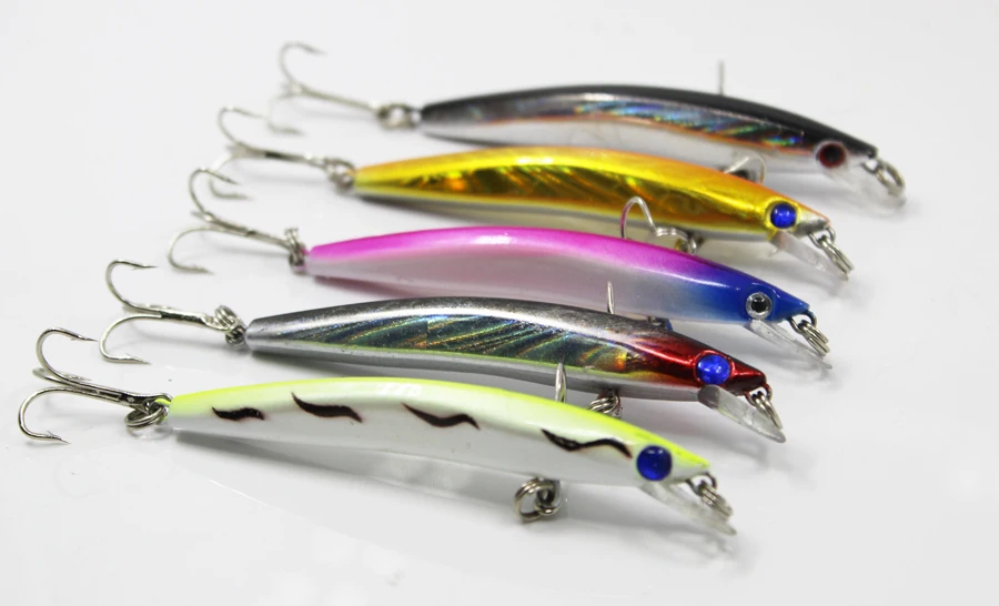 Lot 5 PCS Fishing Lure Deep Swim Hard Bait Fish 8CM 5G Artificial Baits