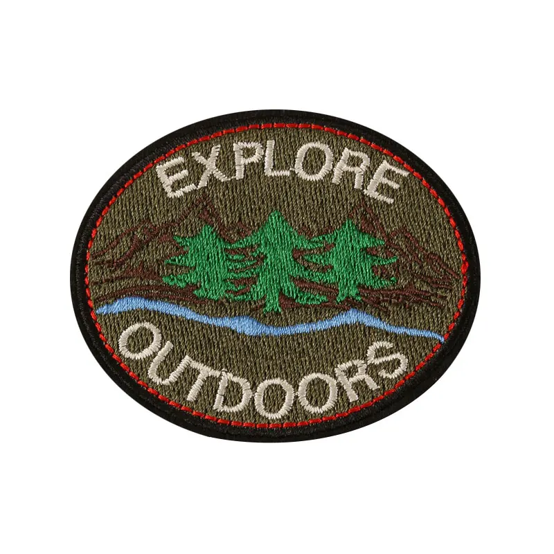 

Explore Outdoors theme Patch Embroidered Iron patches For clothing DIY Badges Clothes Stickers Appliques wholesale