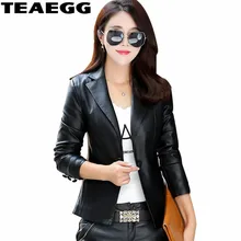 TEAEGG черный Pu плюс размер 4XL 5 XL женская кожаная куртка весна осень пальто Горячая Jaqueta De Couro Feminino AL759
