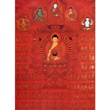 Тибетский тангка гостиная картина буддийская тангка Sakyamuni Будда культовый подарок