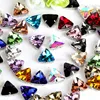 Triangle Shape Glass Rhinestones With Claw Sew On Crystal Stone Strass Diamond Metal Base Buckle For Clothes 18mm 10 pieces/pack ► Photo 3/6