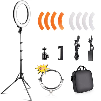 

RL-18 Camera Photo Video 18" 55W 240PCS LED 5500K Dimmable Photography Ring Video Light for Camera Fill Light