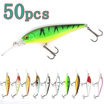 

wholesale 50pcs Long tongue Minnows Fishing lures Hard Baits 10cm 10g