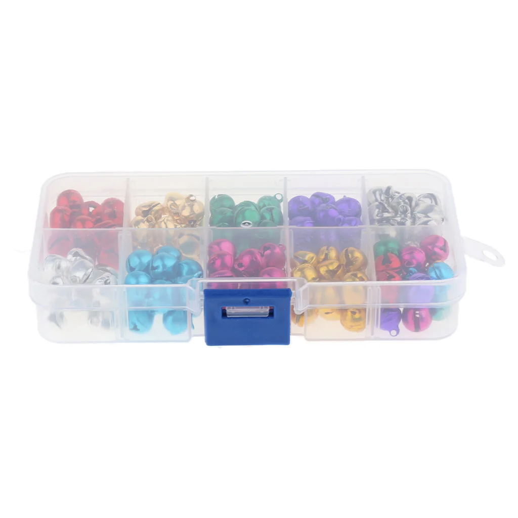 Jingle Bells, 150 Pieces 10MM Crafts Little Bells for DIY Stuffed Animals Supplies, Plush Toys Making Accessories, Wreath Decor 