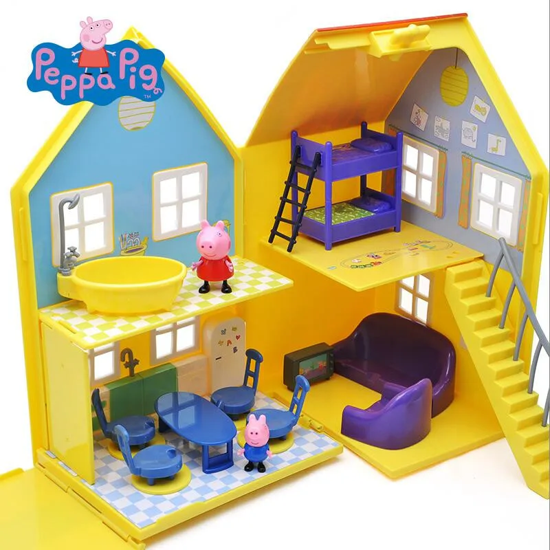 Pink pig Peppa Pig Toys Doll Real Scene Model Amusement park PVC Action Figures Family Member Early Learning Educational toys Pink pig Peppa Pig Toys Doll Real Scene Model Amusement park PVC Action Figures Family Member Early Learning Educational toys