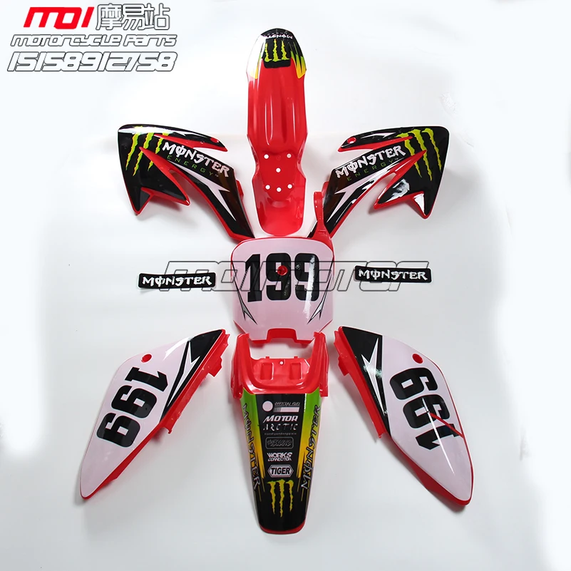 High performence dirt pit bikes CRF70 Plastic kit +3m graphics Decals Sticker Kit For CRF70
