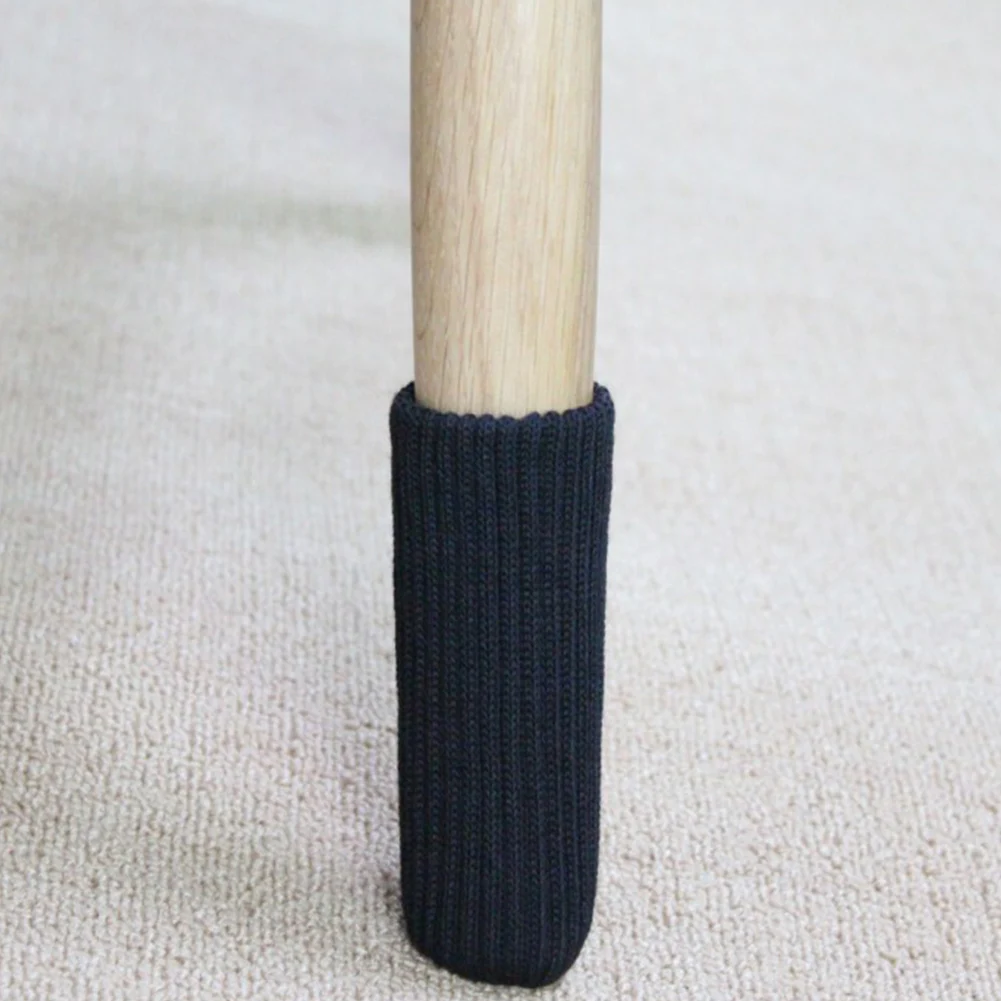 

4Pcs Chair Leg Socks Cover Anti-slip Knitting Thicken Table Furniture Feet Sleeve Protector Floor Protection