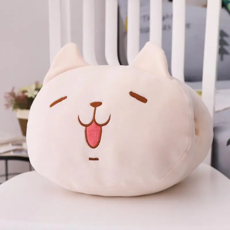 INS hot selling cute animal and fruit design super soft dinosaur cat rabbit pig and dog shaped plush hand warmer for cold winter