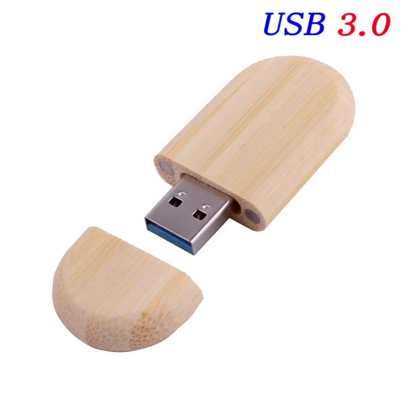JASTER USB 3,0 высокоскоростной деревянный usb флеш-накопитель 4 ГБ 8 г 16 ГБ 32 ГБ 64 Гб Флешка подарочная карта памяти u-диск гравировка логотипа на заказ - Цвет: Bamboo