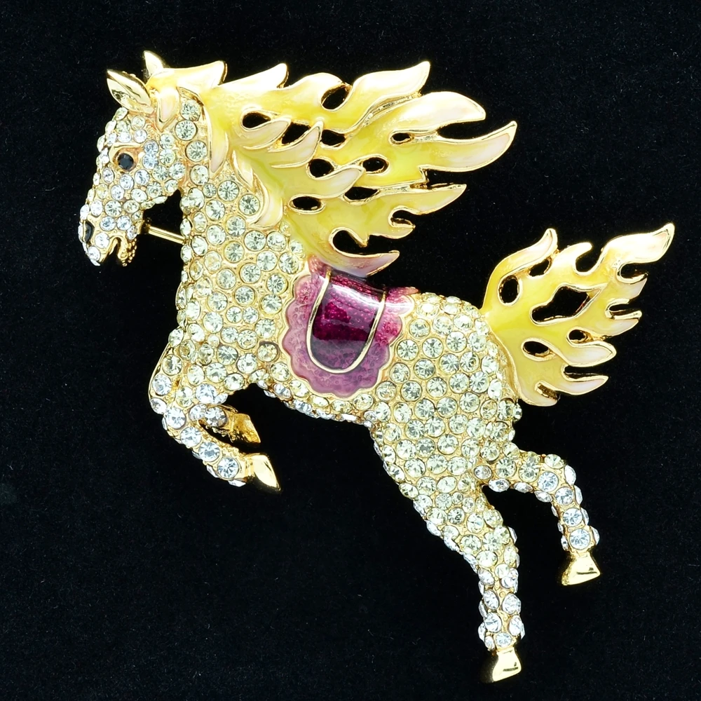 High Quality Animal Brooches Austrian Crystals Hi Quality Horse Brooch