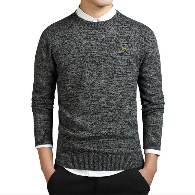 New Spring Autumn Fashion Casual Knitted Sweater Mens Harmont 100%cotton solid pullover men Blaine O-neck slim fit sweaters 4