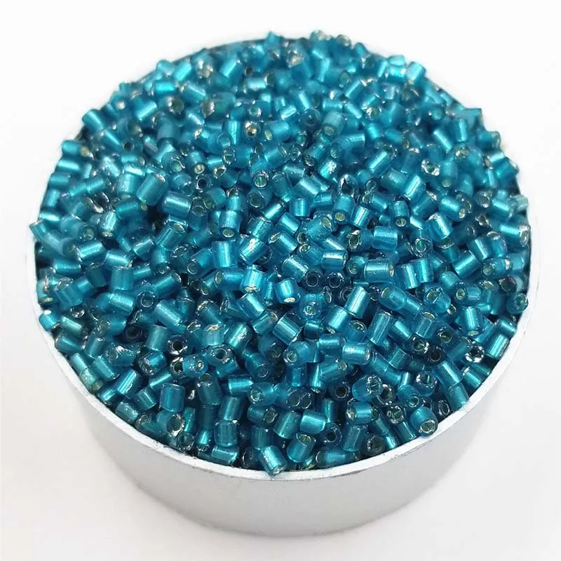 1000 шт 2 мм для изготовления ювелирных изделий высокого качества DIY бусины цилиндрические стеклянные бусины новые аксессуары для ожерелья и браслетов - Цвет: Light Blue