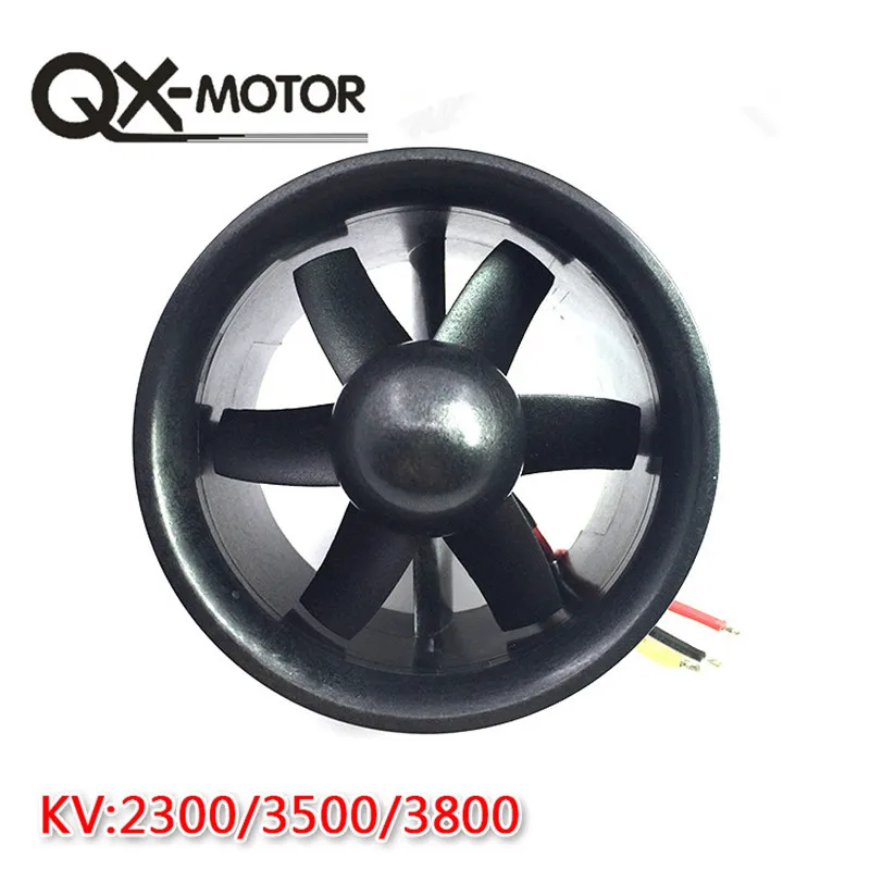 QX-Motor 70mm 6 Blades Ducted Fan EDF With 2827 KV2300 KV3500 KV3800 Brushless Motor For RC Airplanes