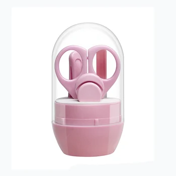 

Nail Care 4 Pcs Baby Nail Clipper Set Safe Tweezers and Nail File Baby Nail Care Set for Newborn Infant Toddler Kids safety ABS