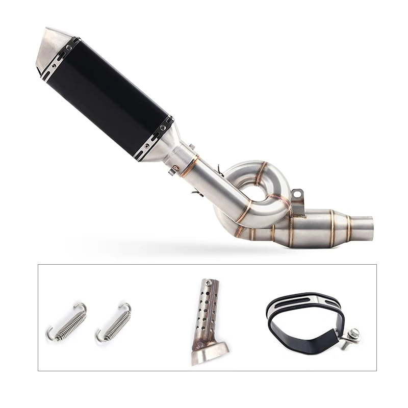 

Motorcycle Full System Exhaust Slip-On For kawasaki Z800 Z 800 Exhaust Muffler Escape Middle Mid Contact Pipe