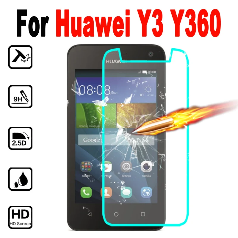 

case for huawei y3 screen protector Premium Tempered Glass for huawei y360 y3 y360-u61 y 3 360 Protective Film cover