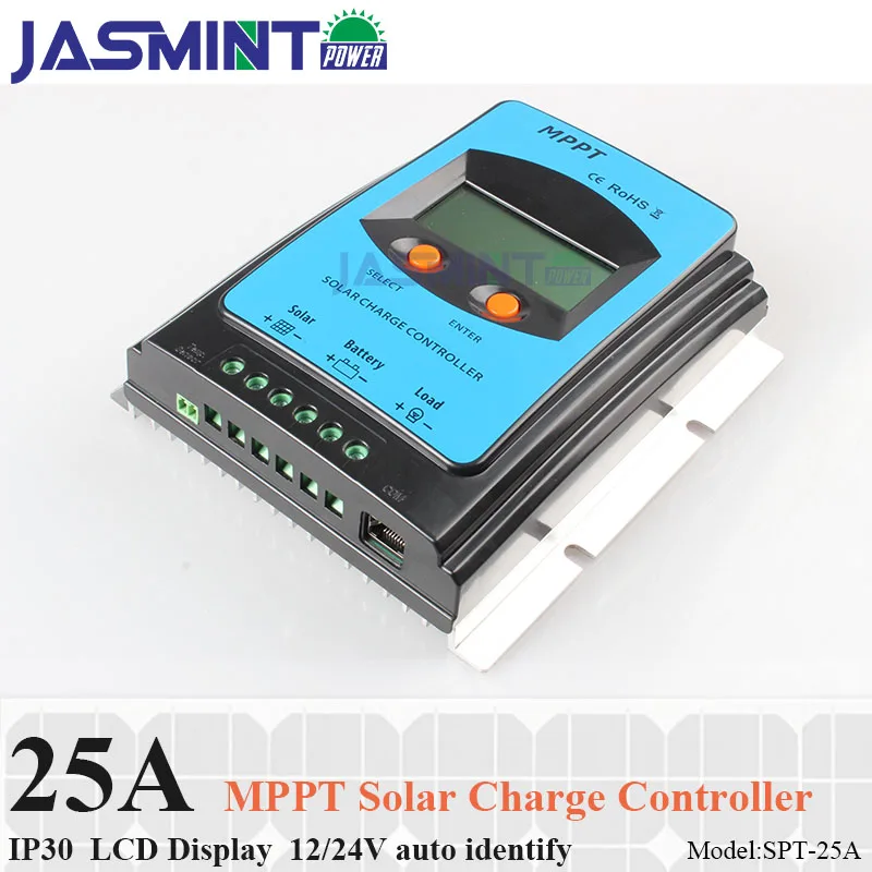 

25A mppt charge controller LCD display 12V 24V suto work PV regulator Solar Panel Battery Regulator Charge Controller