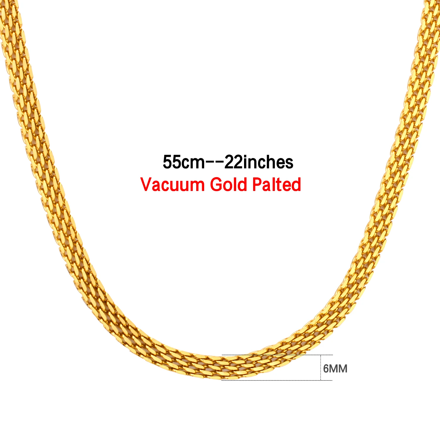 LUXUSTEEL 55 см плоская форма из нержавеющей стали длинные ожерелья женские золотые