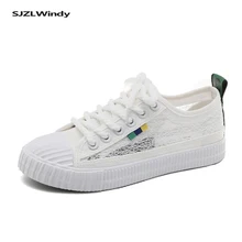 Женская обувь; Новинка года; летняя дышащая парусиновая обувь; женская обувь на плоской подошве с буквенным принтом; кроссовки Wild women