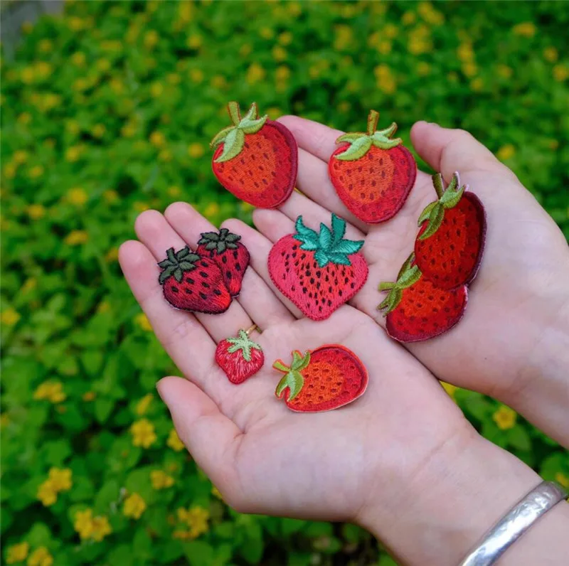 

1 Piece Fruit Patch for Clothing Iron Cartoon Applique DIY Accessory Suppliers Sticker Strawberry Patches