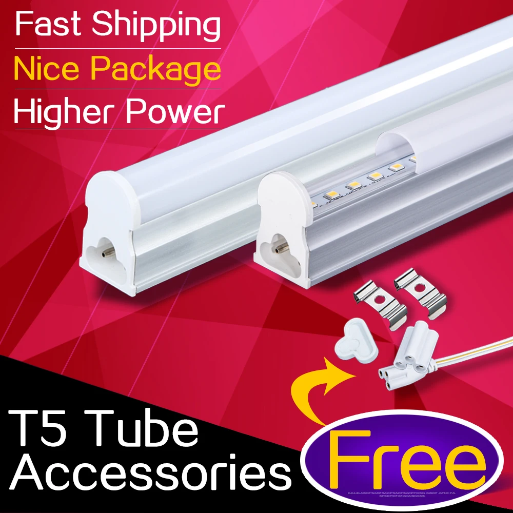 PVC Plastic LED Tube T5 Light 220V 240V 30cm 5W 60cm 1ft 2ft 10W LED