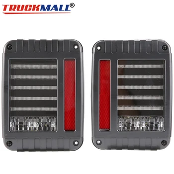 

2pcs/pair US&EU Standard Black LED Tail Lights with Rear Signal Brake Reverse Lamps Lighting for Jeep Wrangler Jk Taillight