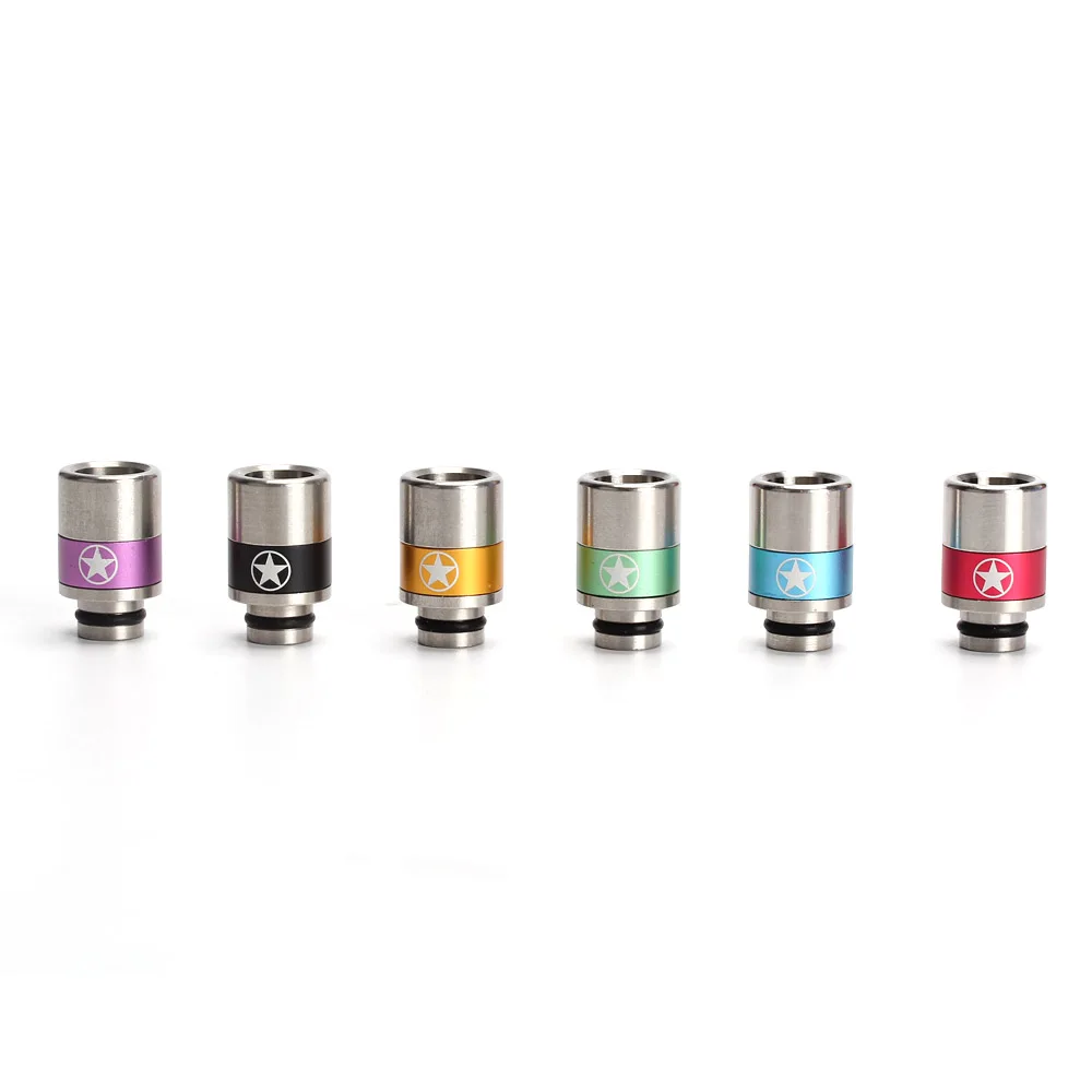 

Coil Father Stainless Steel Start Adjustable Airflow Control 510 Drip Tip Electronic Cigarette Vape Monthpiece for Mod Atomizer