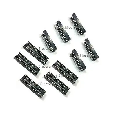 

100 pcs DIP-28 28 PIN 28PIN DIP IC Sockets Adaptor Solder Type Narrow
