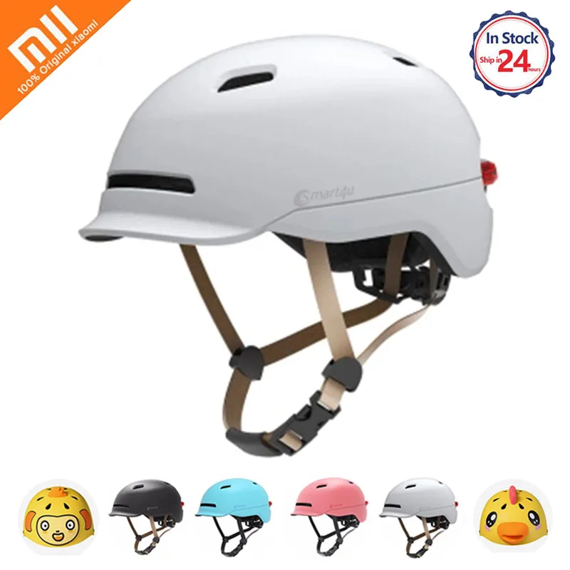 

Xiaomi Smart4u Flash Helmets Matte Long Use Waterproof Bicycle Smart Helmet Back Light Mountain Road Scooter For Men Women Kids