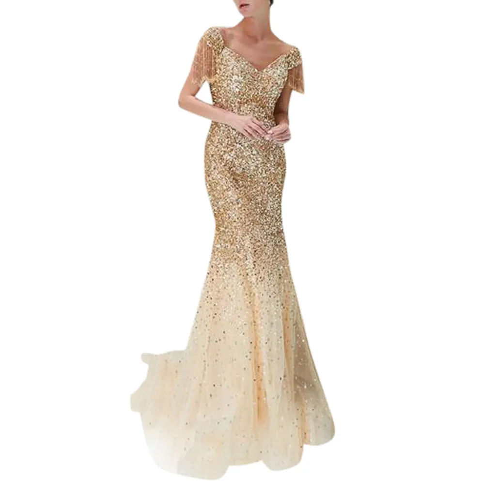 

JAYCOSIN 2019 New Summer Women Dress Sexy Showback Sexy Deep V Sleeveless Neckless Long wedding party Dress Elegant sundress 606