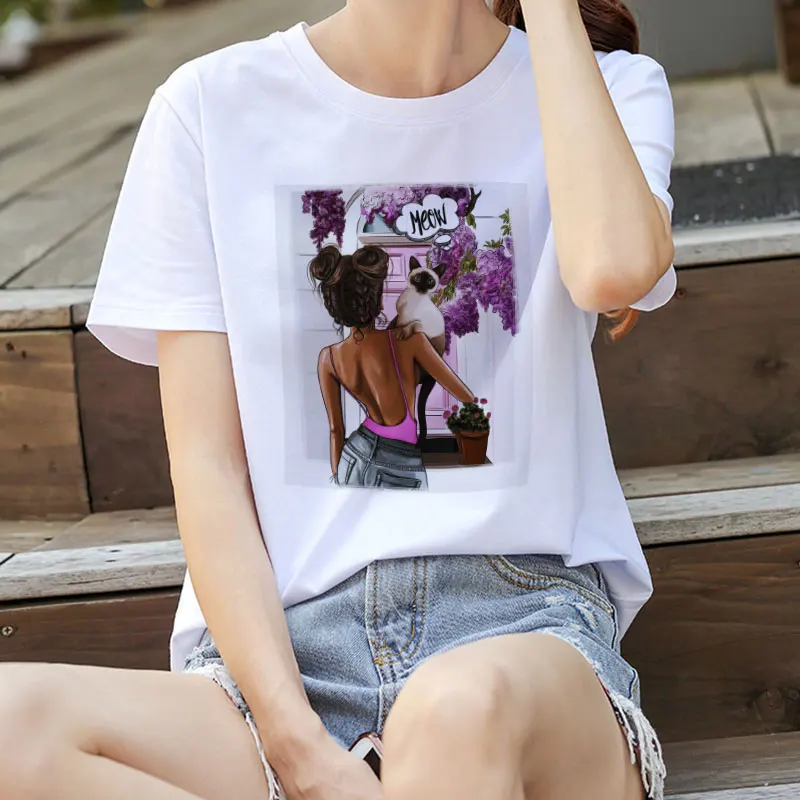 CZCCWD женская одежда 2019 летняя Harajuku тонкая секционная Футболка модная мультяшная