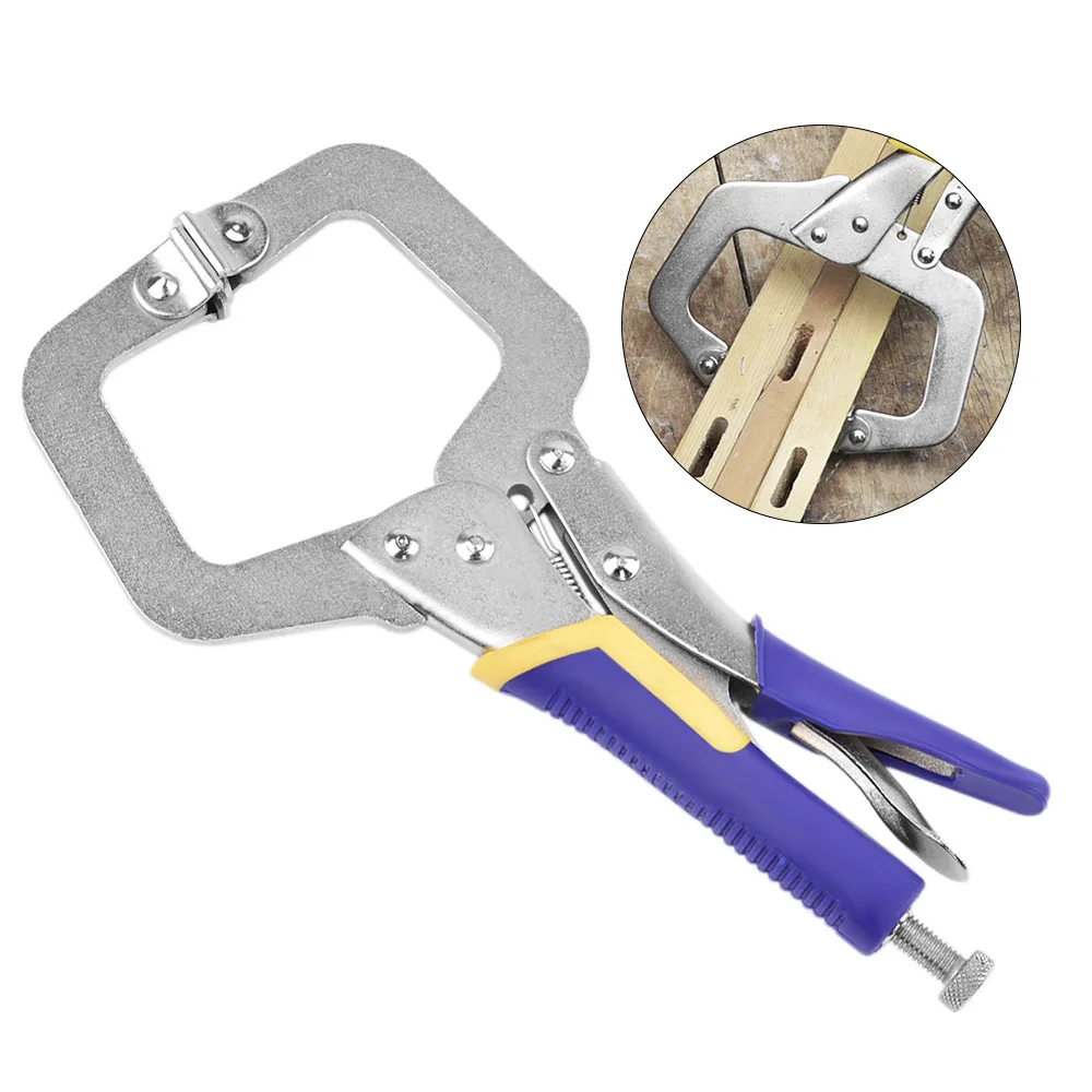 

9" 11"Inch C Type Vigorously Plier Pocket Hole Jig System Face Clamp Vise For Woodworking Step Drill Bit Adjustable Handle Tool
