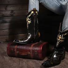 Итальянские Ботинки martin в стиле ретро; ковбойские ботинки «Челси»; мужские черные туфли из натуральной кожи; модельные военные ботинки; Зимняя мужская обувь