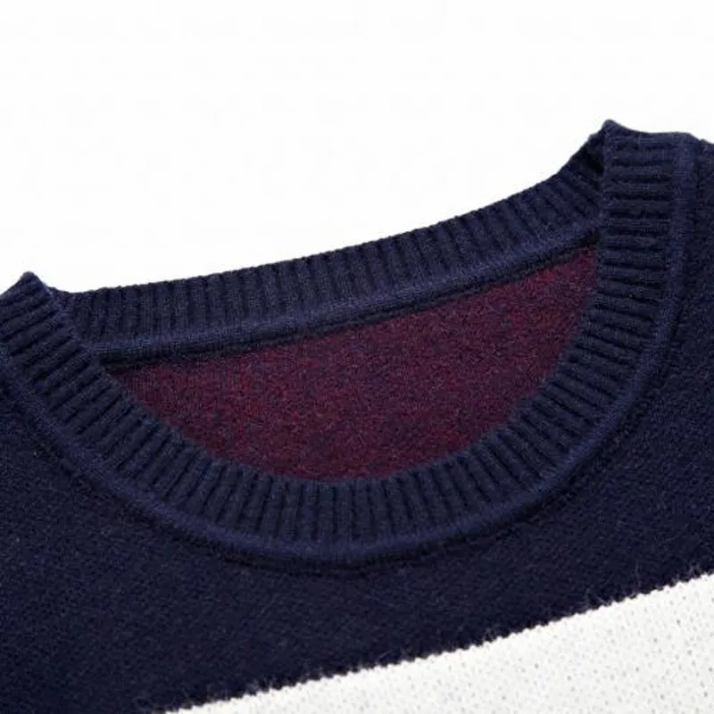 Зимний мужской шерстяной свитер мужской Повседневный свитер с круглым вырезом Мужской толстый тонкий прилегающий вязаный хлопковый пуловер свитер SMT48