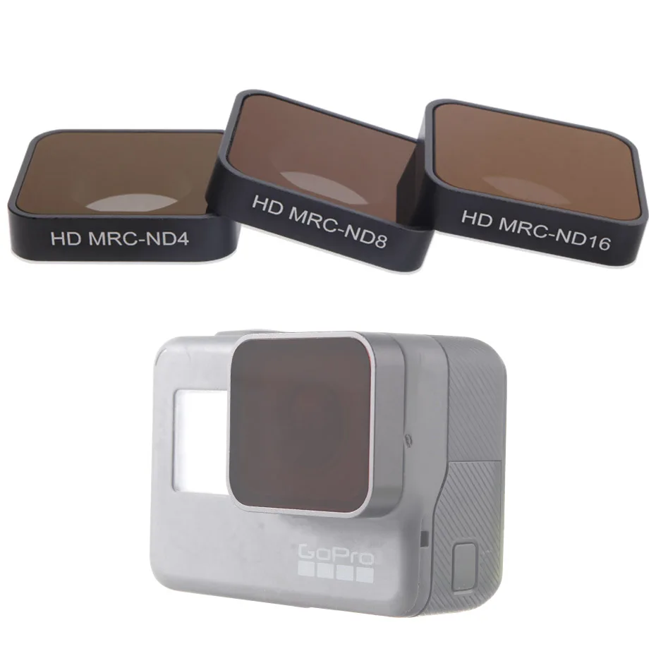 

TENENELE Action Camera Lens Filter For GoPro Hero 5 6 7 CPL UV ND 4 8 16 Neutral Density Filters Set Hero5/6/7 Black Accessories