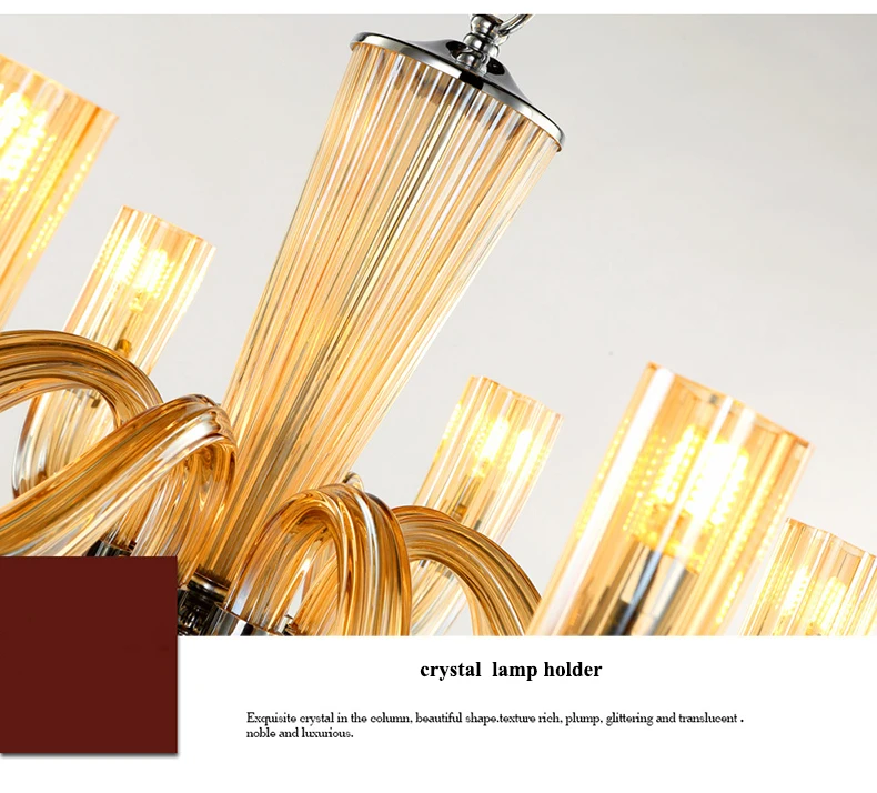 Современный Блеск Chrome Metal Led освещение люстры хрустальные Обеденная Led подвесная люстра огни Гостиная висит свет