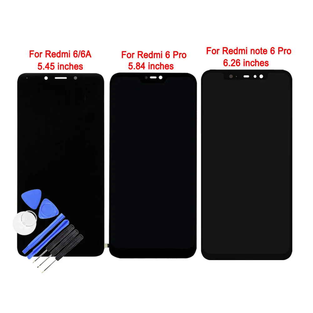 Полный ЖК дисплей монитор сенсорный экран сенсор в сборе для Xiaomi Redmi 6 6A/Redmi Pro/Redmi