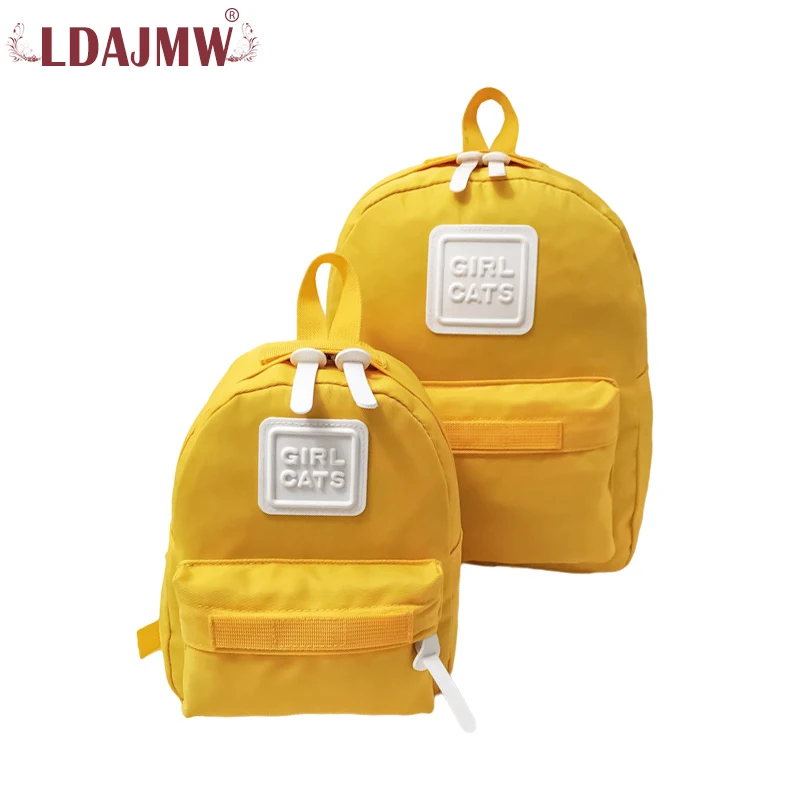 LDAJMWFashionWomenCanvasBackpackSolidColorSchoolTravelParent