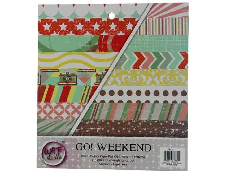new style 6inch Gift Wrapping Book kit retro colorful Geometric pattern