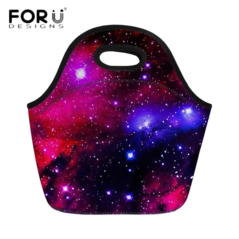 FORUDESIGNS/модные неопреновые мешки для обеда для женщин 3D Universe Space Galaxy герметичный Ланчбокс сумка-холодильник складывающиеся сумочки - Цвет: H10058Z20
