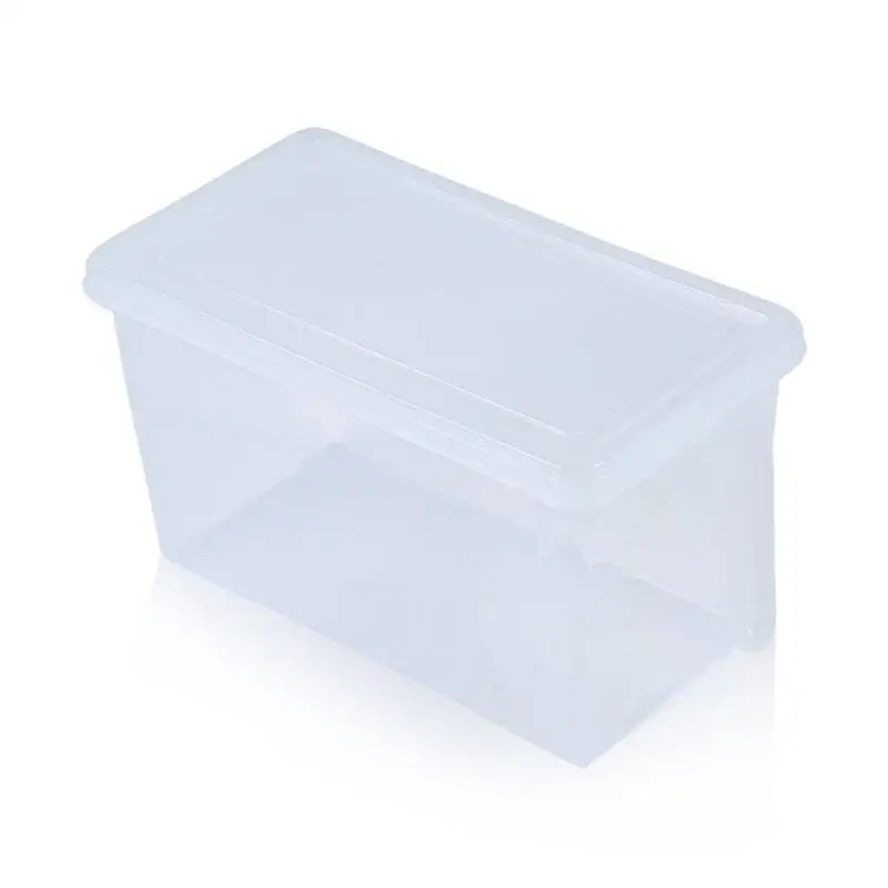 Холодильник ящик для хранения большой емкости контейнер для еды фруктовые яйца злаки герметичный ящик для хранения еды Органайзер с крышкой и ручкой - Цвет: Clear