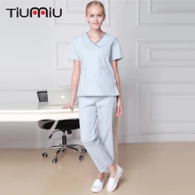 Горячая Распродажа медицинская форма женские наборы скрабов униформа для медсестер стоматологическая клиника спа-салон красоты модный дизайн куртка+ брюки