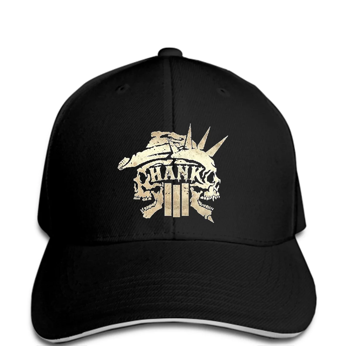 

Style Fashion Baseball caps AICH Hank Williams Jr III Skull Logo Black Baseball cap