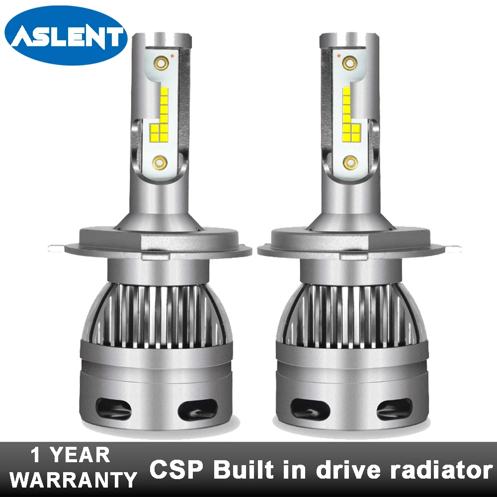 

Aslent H4 H7 H11 H1 9005 9006 9012 LED Headlight Bulbs Hi-Lo Beam CSP Chips 60W 8000lm 6500K Car Auto Headlamp Fog Light DC12v